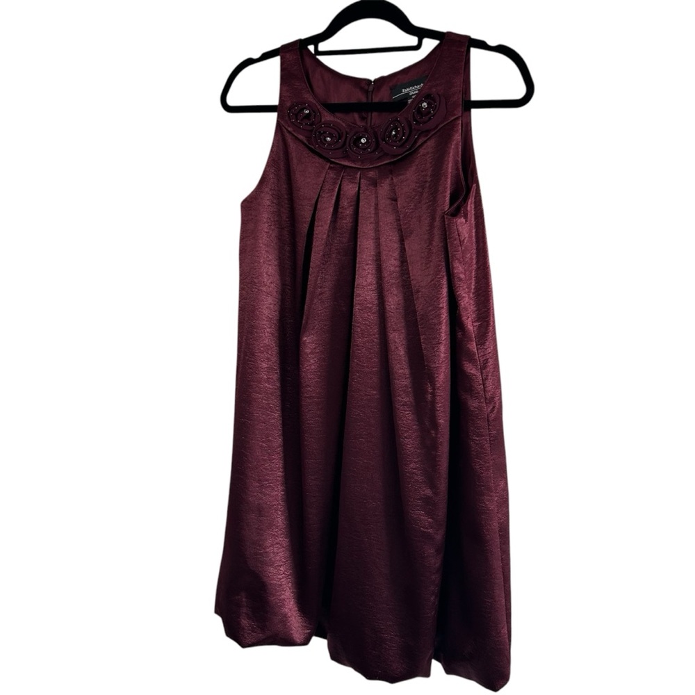 R&M RICHARDS PETITE Burgundy Sleeveless Balloon Short Formal Dress Petites10P